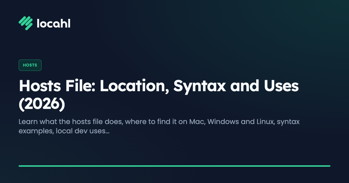 Hosts File: Location, Syntax and Uses (2026)