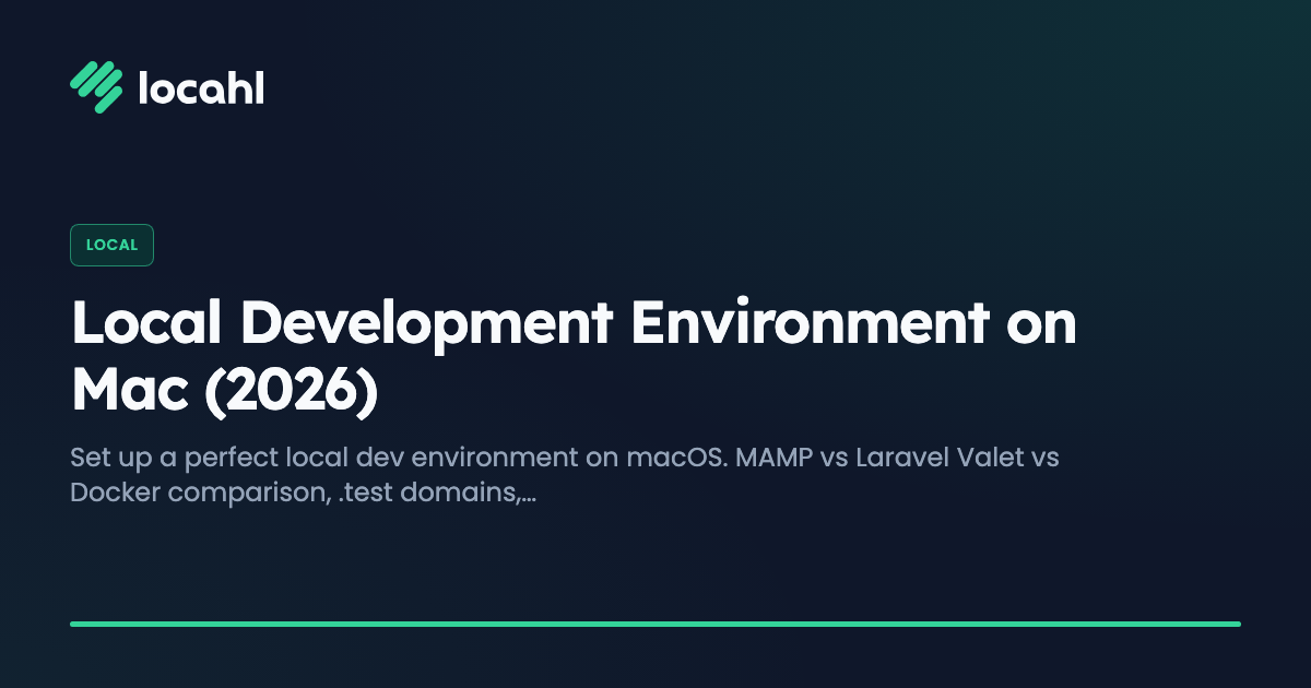 Local Development Environment on Mac (2026)