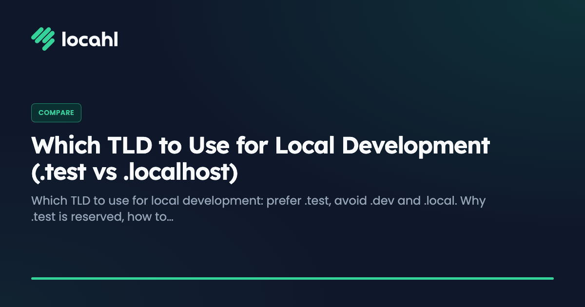 Which TLD to Use for Local Development (.test vs .localhost)