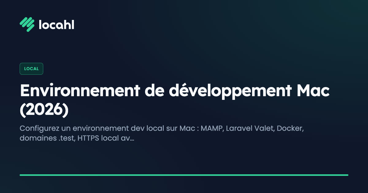 Environnement de développement Mac (2026)