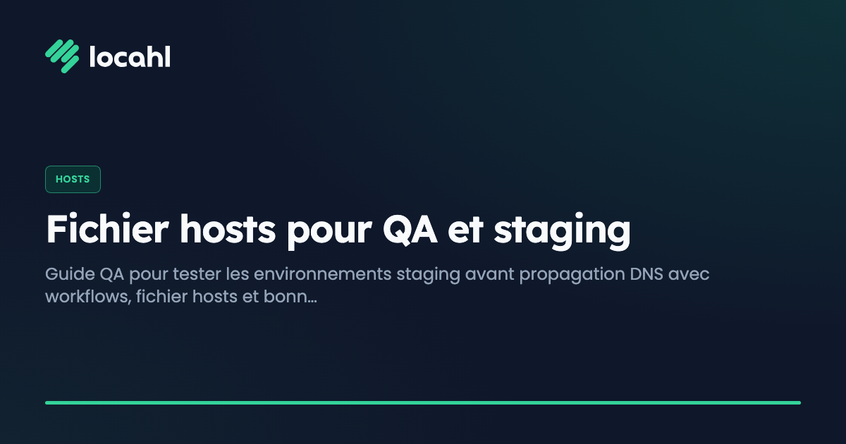 Fichier hosts pour QA et staging