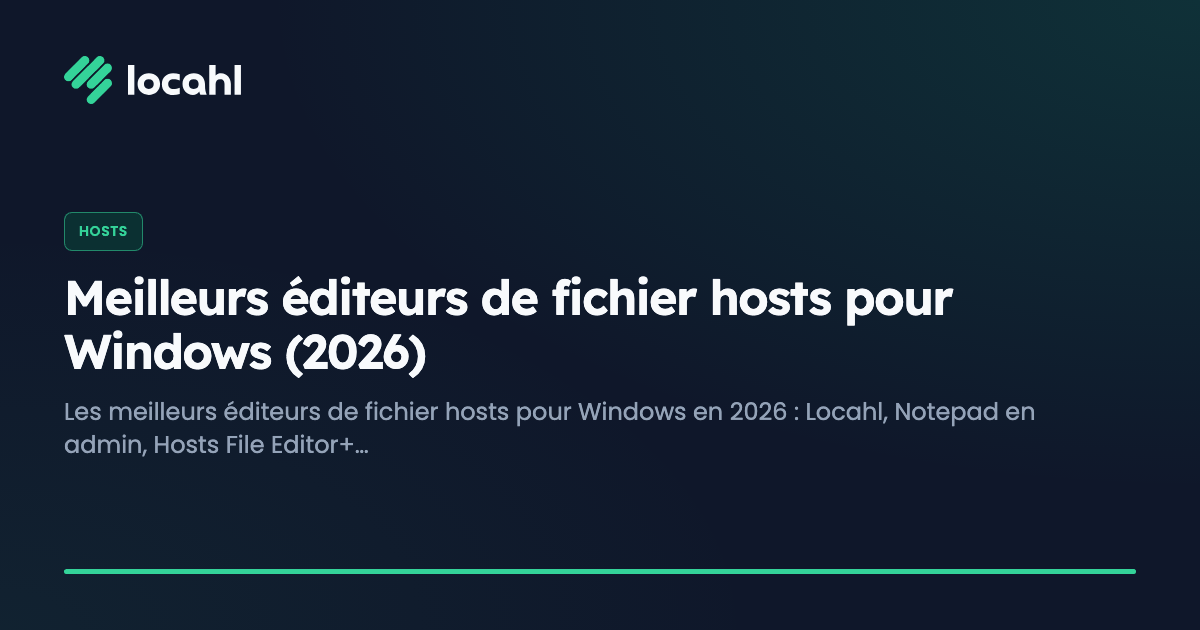 Meilleurs éditeurs de fichier hosts pour Windows (2026)