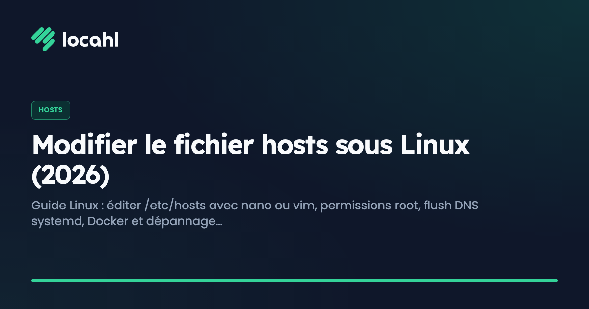 Modifier le fichier hosts sous Linux (2026)