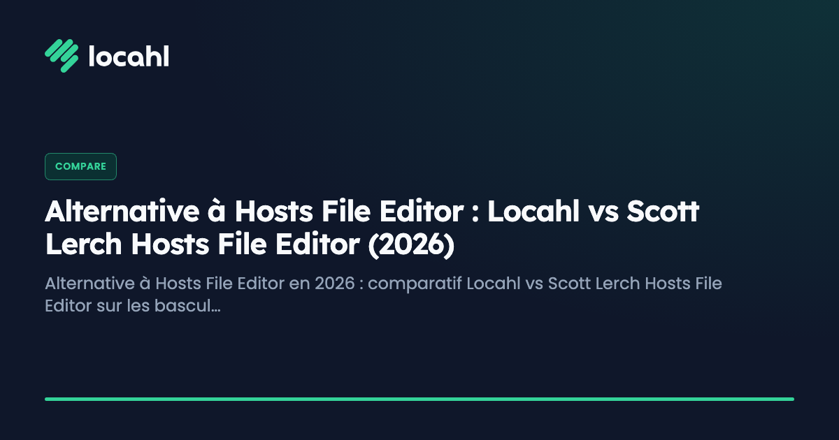 Alternative à Hosts File Editor : Sleezr vs Scott Lerch Hosts File Editor (2026)