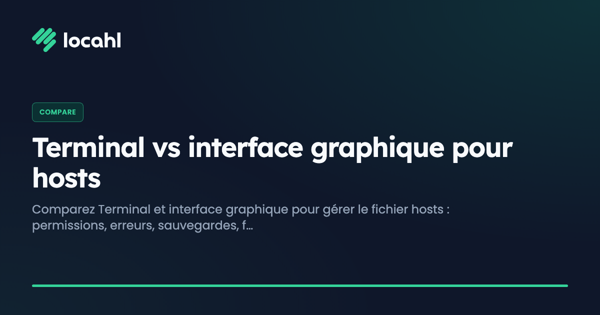 Terminal vs interface graphique pour hosts