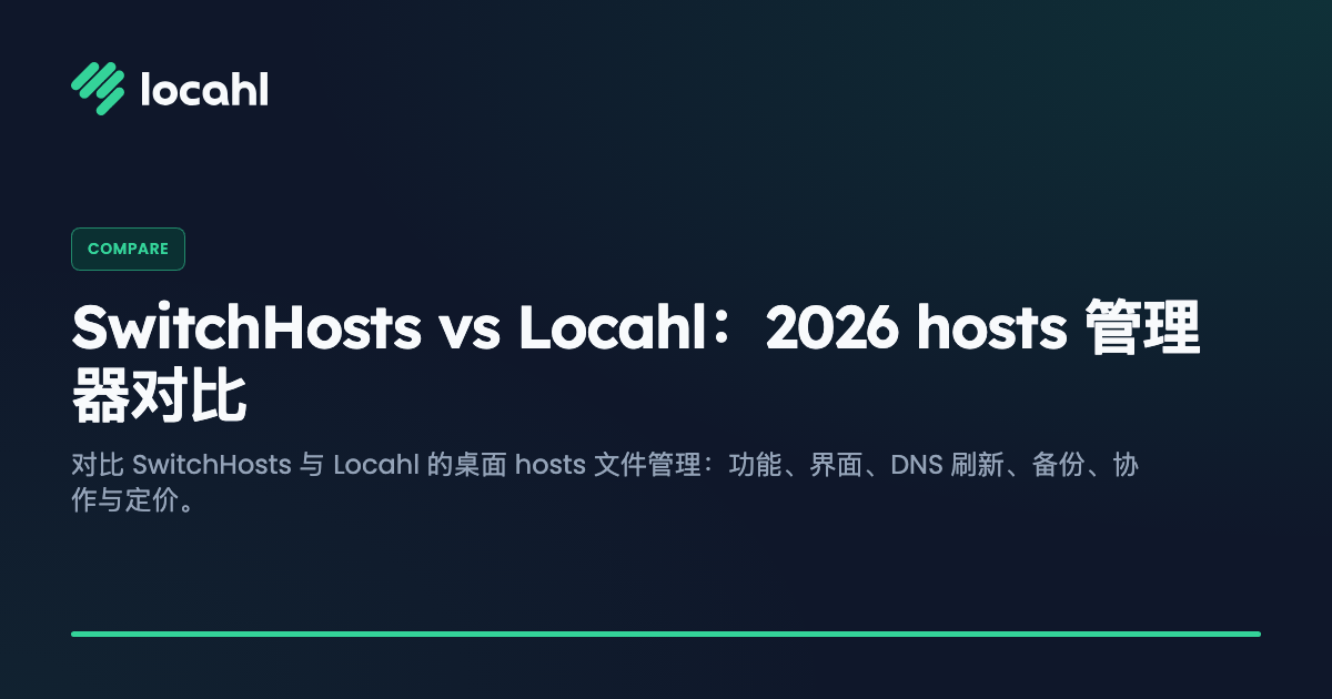 SwitchHosts vs Sleezr:2026 hosts 管理器对比